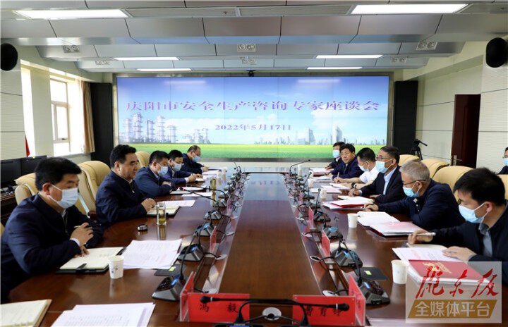 庆阳市召开安全生产咨询专家座谈会 黄泽元主持并为20名专家颁发聘书