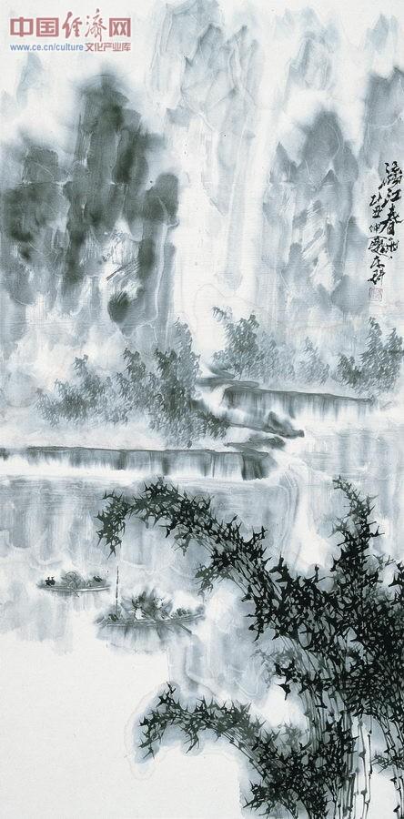 春雨漓江雾濛濛