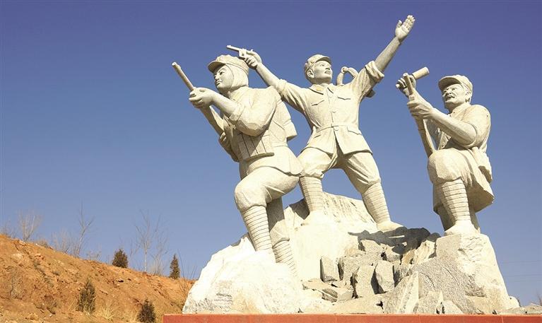 红西路军西征雕塑