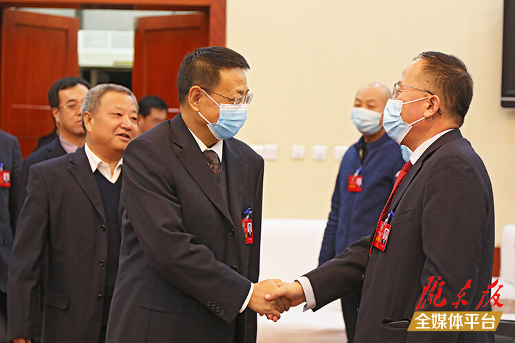 李隆基看望参加政协庆阳市五届一次会议各界别委员