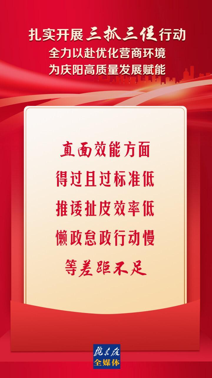 【三抓三促进行时】微海报丨直面效能方面的差距不足，在转变作风上求突破