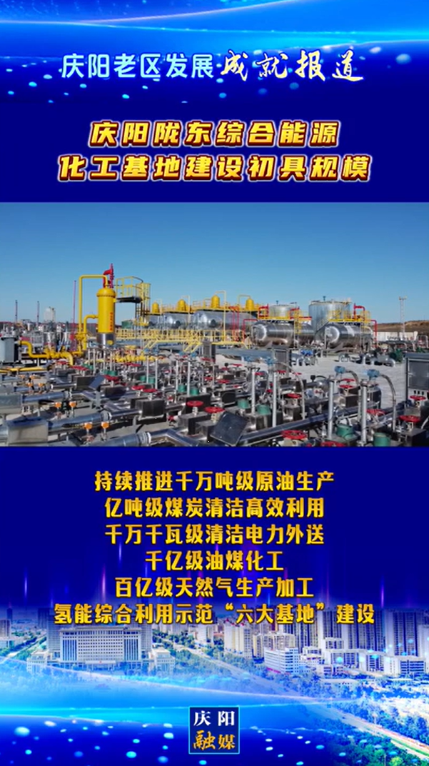 【庆阳老区发展成就报道】庆阳陇东综合能源化工基地建设初具规模