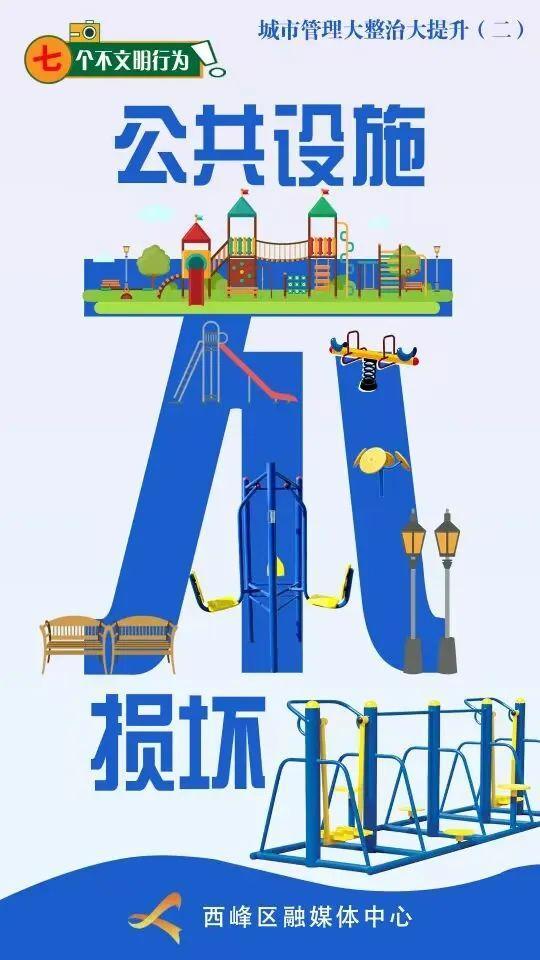 【微海报】七个不文明行为——不损坏公共设施