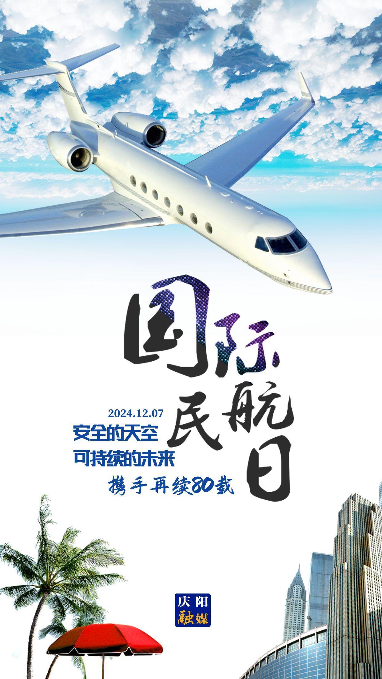 【微海报】国际民航日 | 安全的天空 可持续的未来