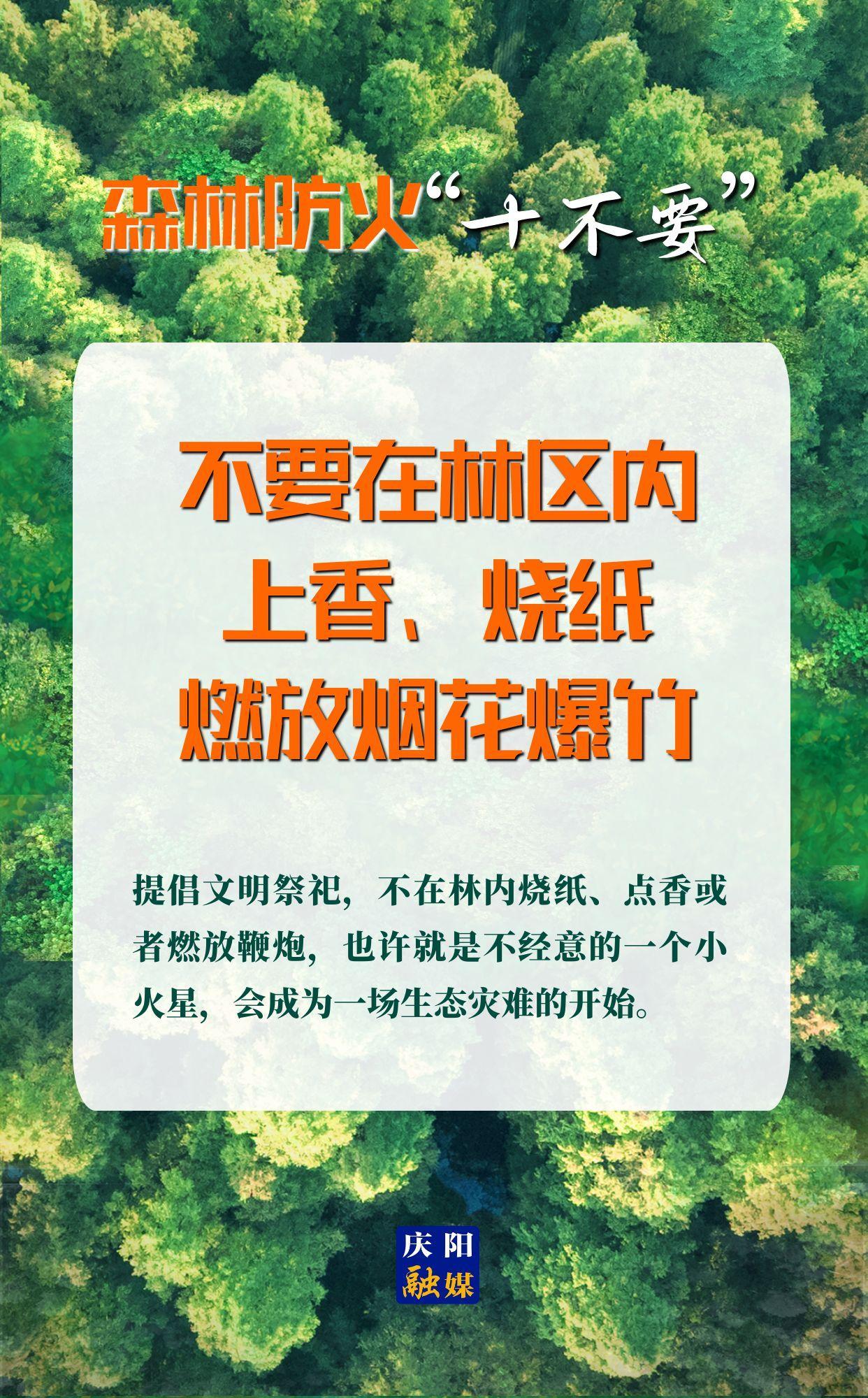 【微海报】森林防火“十不要”④丨不要在林区内上香、烧纸、燃放烟花爆竹