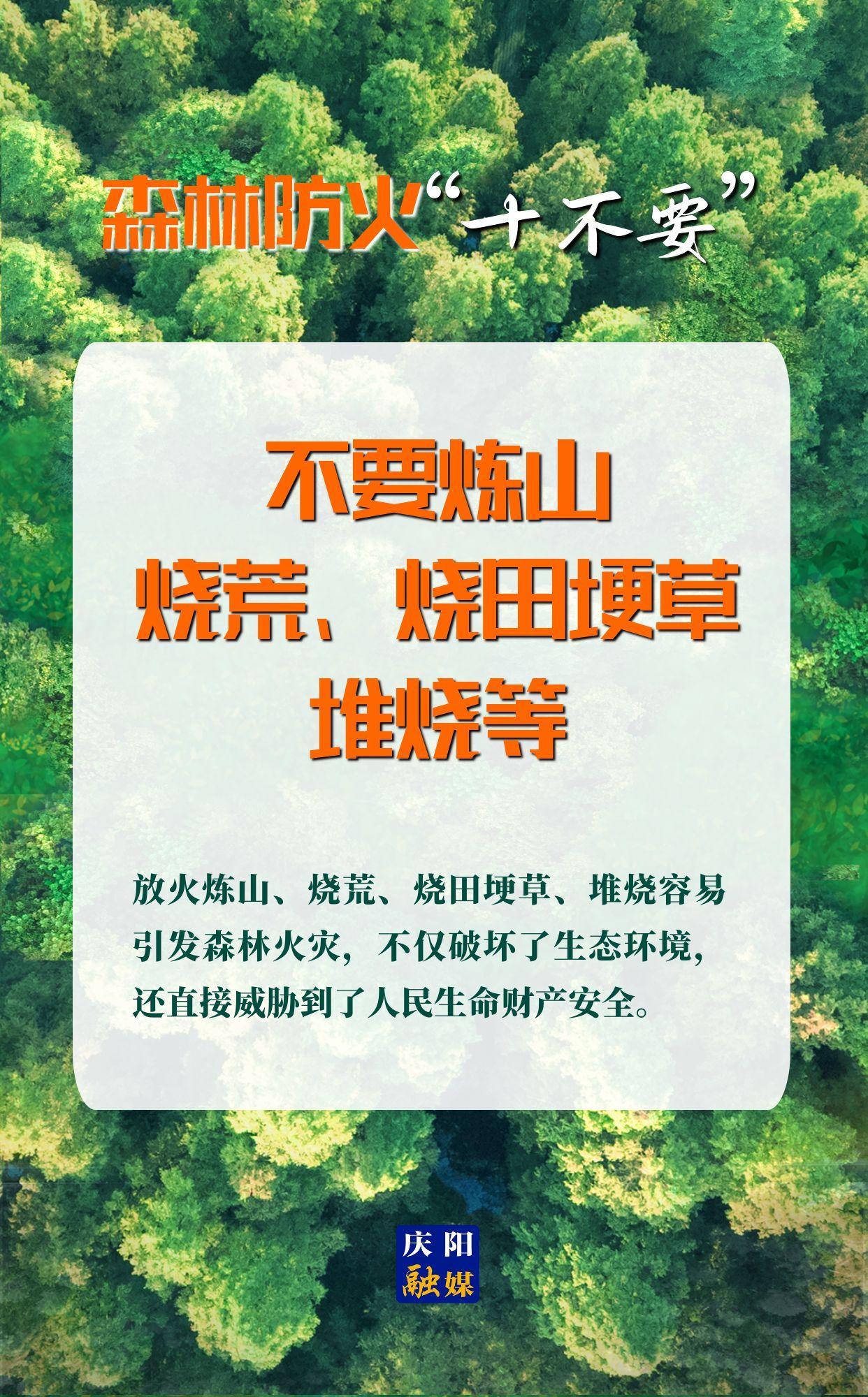 【微海报】森林防火“十不要”⑤丨不要炼山、烧荒、烧田埂草、堆烧等