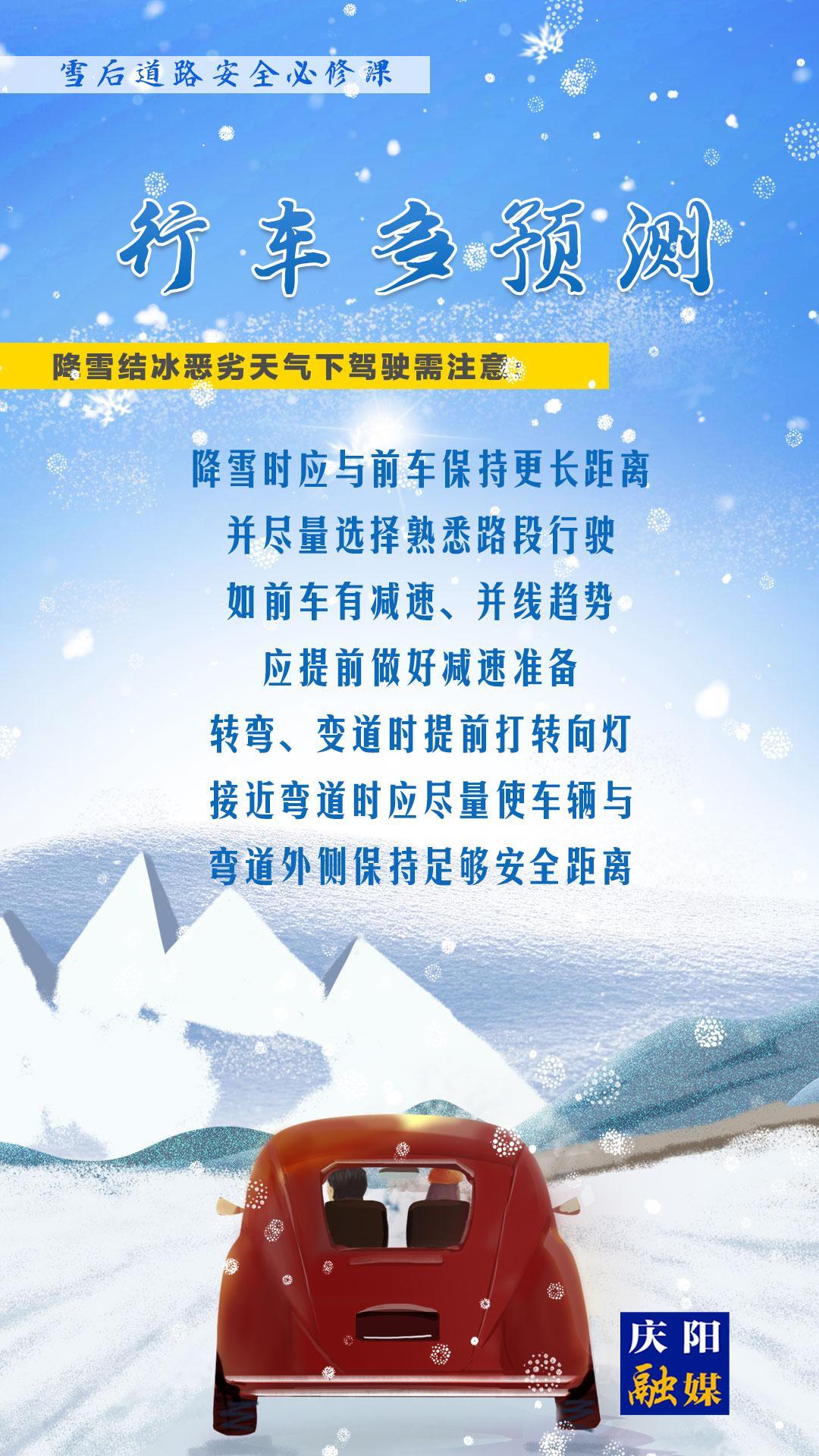 【微海报】雪后道路安全必修课⑤丨行车多预测