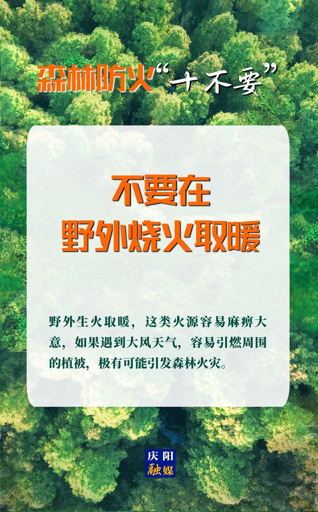 【微海报】森林防火“十不要”⑦丨不要在野外烧火取暖