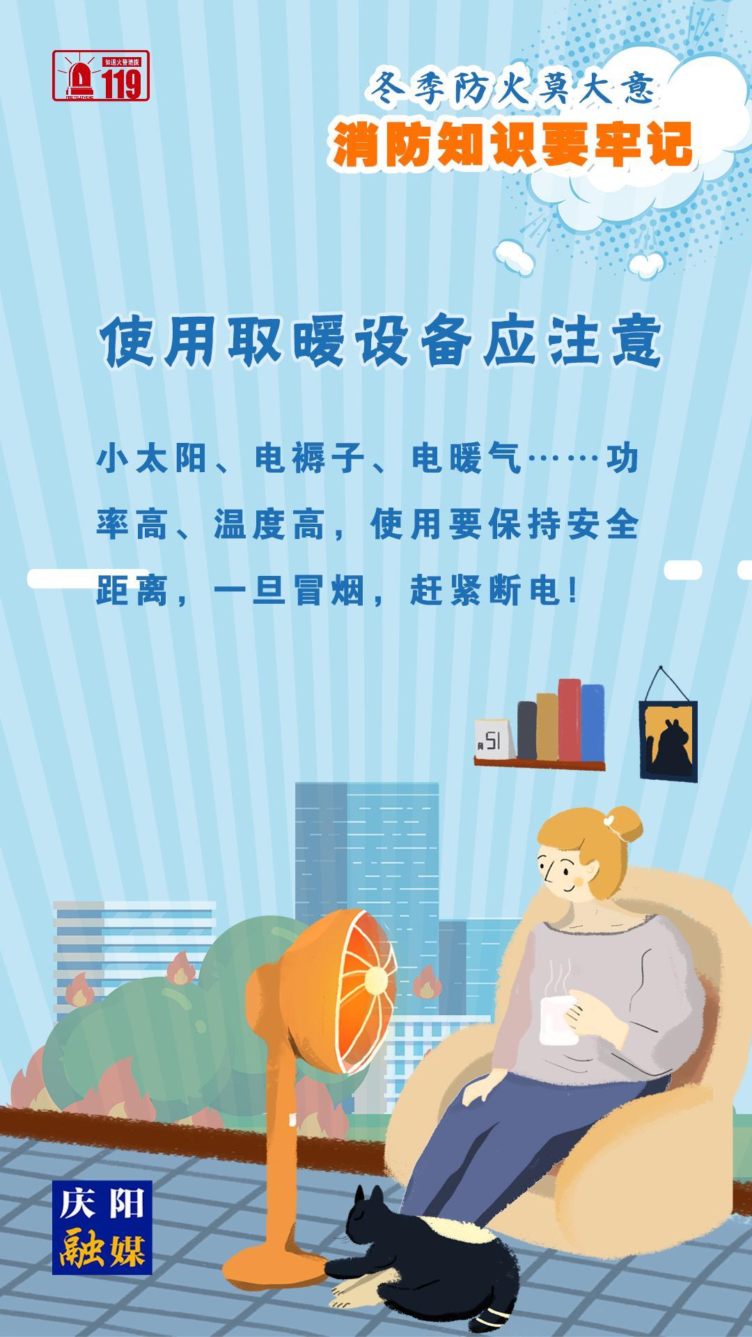 【微海报】冬季防火莫大意，使用取暖设备应注意！