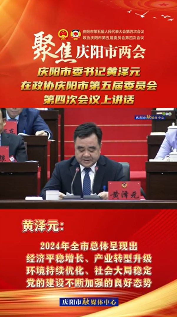 两会V视(13) | 黄泽元：2024年全市总体呈现出经济平稳增长、产业转型升级环境持续优化、社会大局稳定党的建设不断加强的