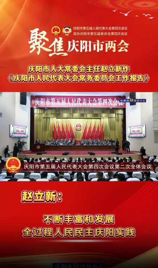 两会V视(27)丨赵立新：不断丰富和发展全过程人民民主庆阳实践