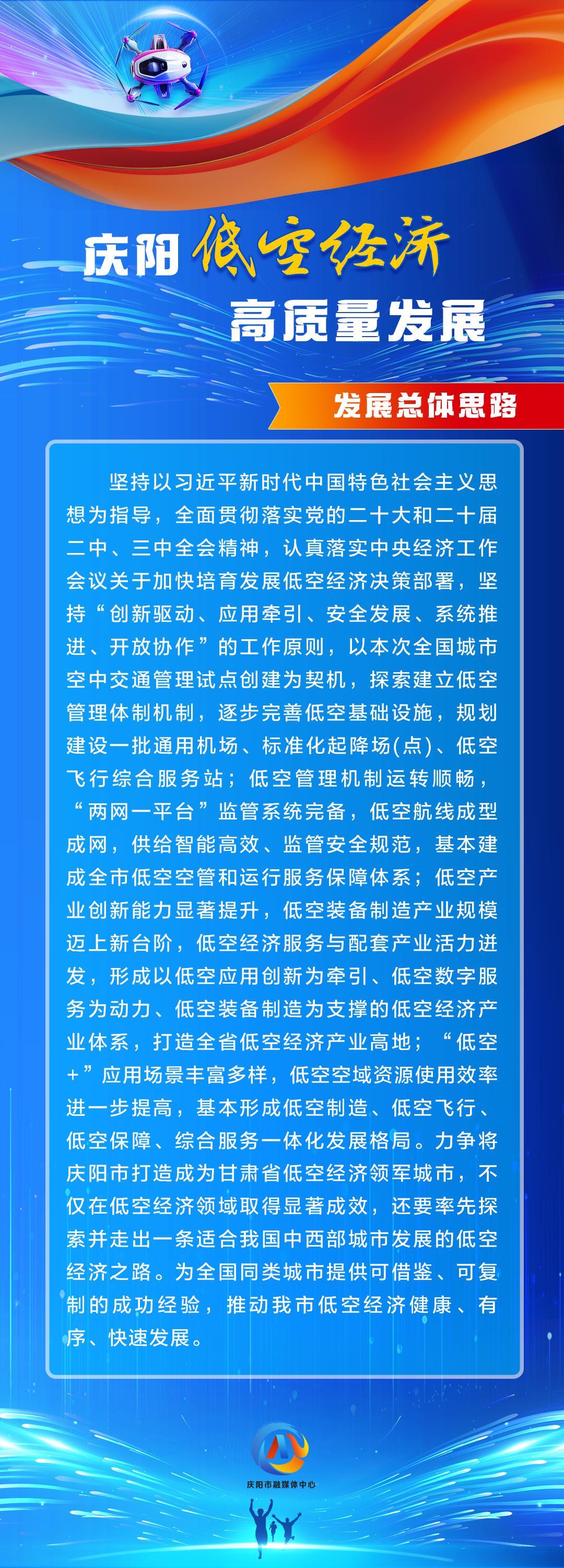 【庆阳低空经济高质量发展】发展总体思路