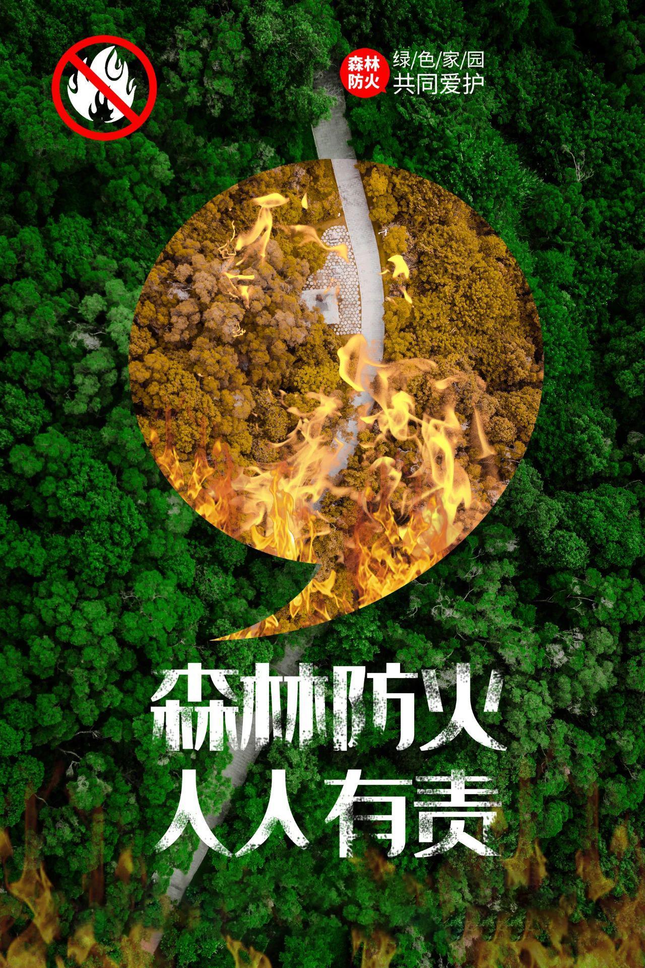 森林防火人人有责 绿色家园共同爱护