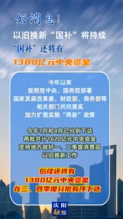 【V视】好消息！以旧换新“国补”将持续，中央资金将分批下达